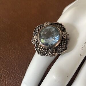 Ring (Silver & Light Blue Topaz)